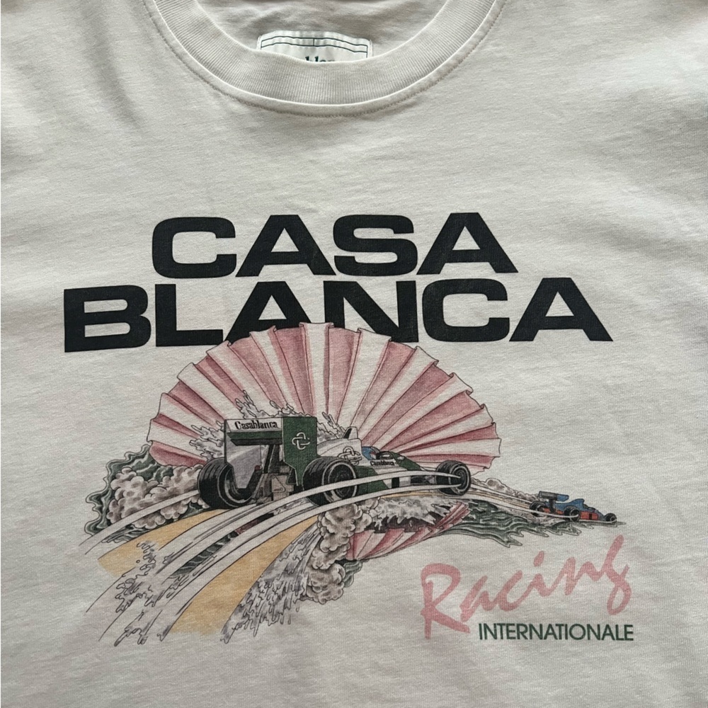 Casablanca Racing Shell cotton T-shirt - Picture 3 of 7